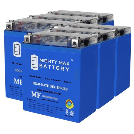 YB12A-AGEL 12V 12AH GEL Replacement Battery compatible with Technical Precision YB12A-A - 6PK -  MIGHTY MAX BATTERY, MAX4020791